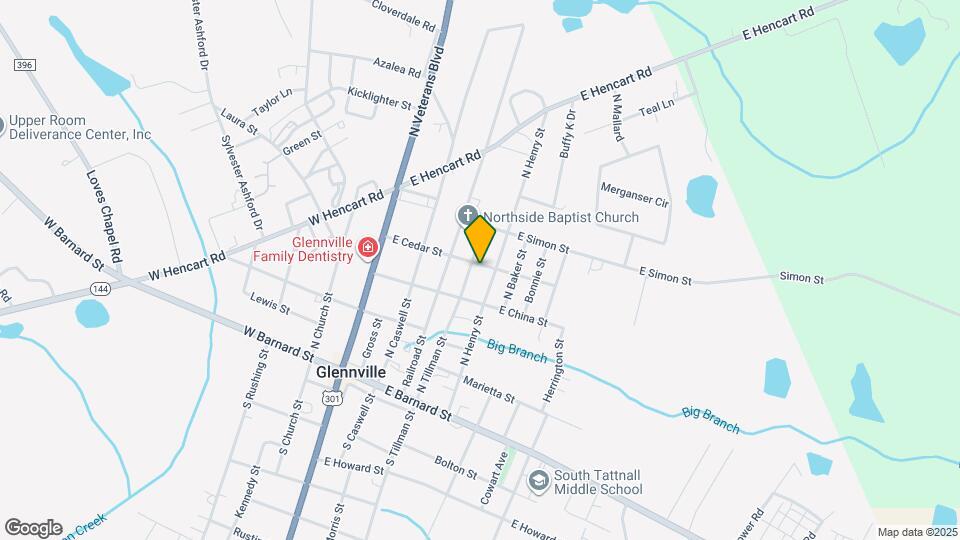 301 E Cedar St Map and Location Details