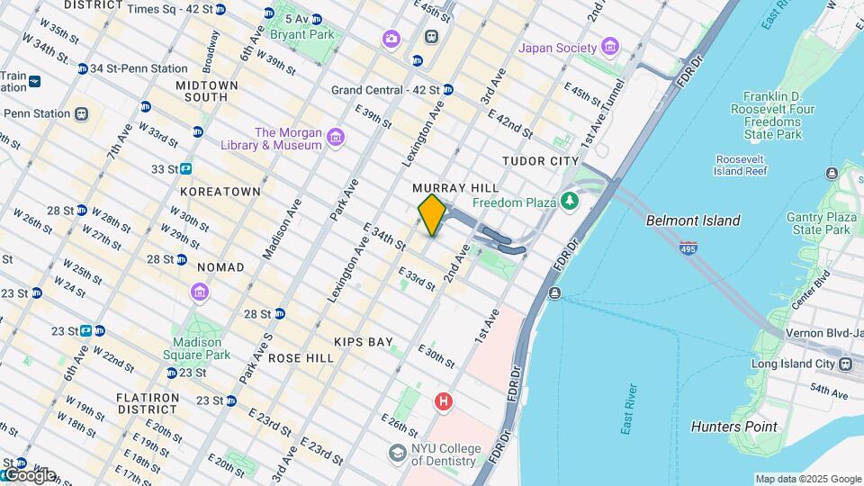 222 E 35th St-Unit -2-D Map and Location Details