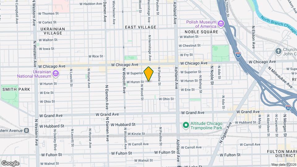 1739 W Huron St, Unit J07P Map and Location Details