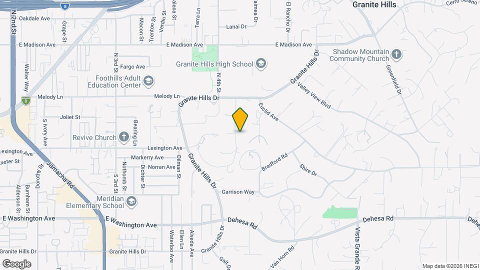 1953 Granite Hills Dr Map and Location Details