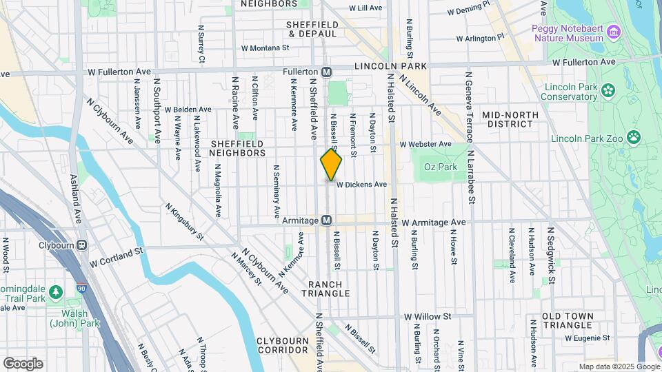 955 W Dickens Ave Map and Location Details