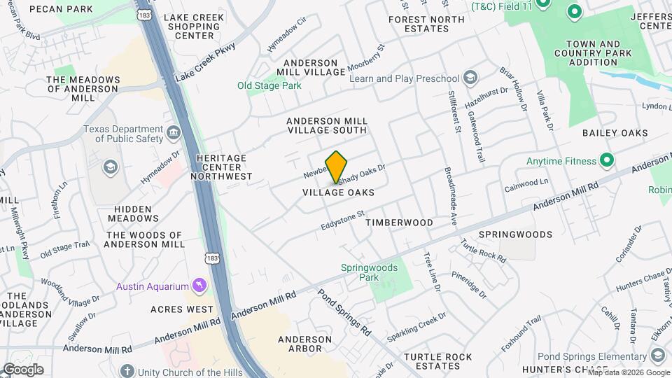 9425 Shady Oaks Dr Map and Location Details
