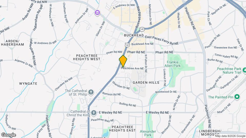 Peachtree Ave Apartments Map and Location Details