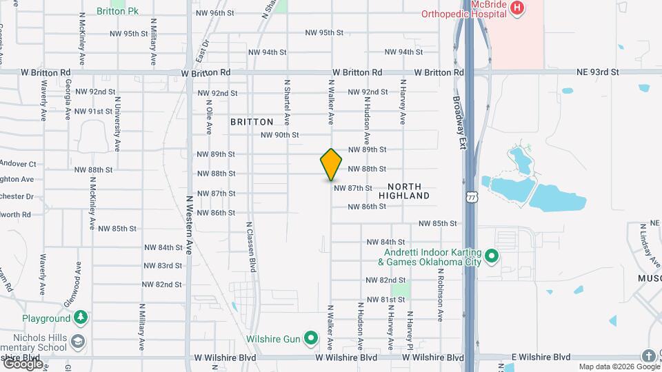 8801 N Walker Ave, Unit A Mapa y Detalles de la Ubicación