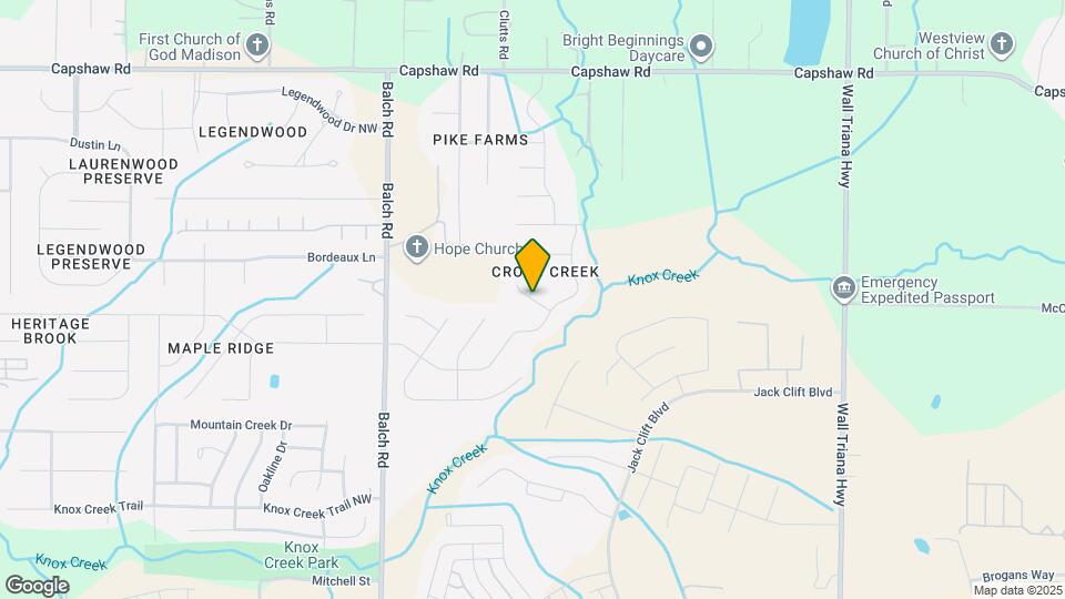 205 Creekedge Cir NW Map and Location Details