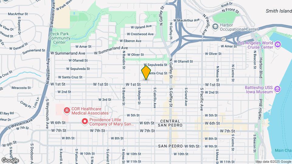852 W 1st St Map and Location Details
