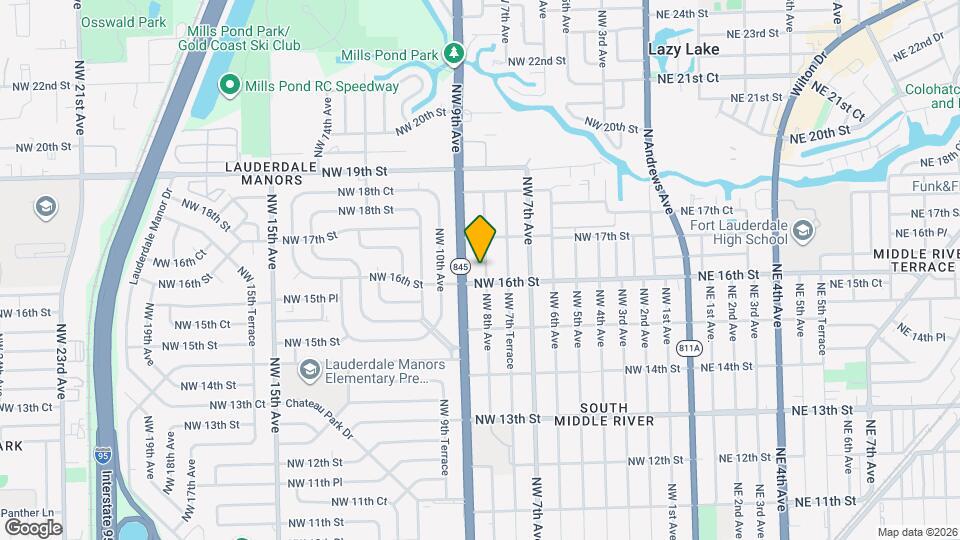 1607 NW 8th Ave Map and Location Details