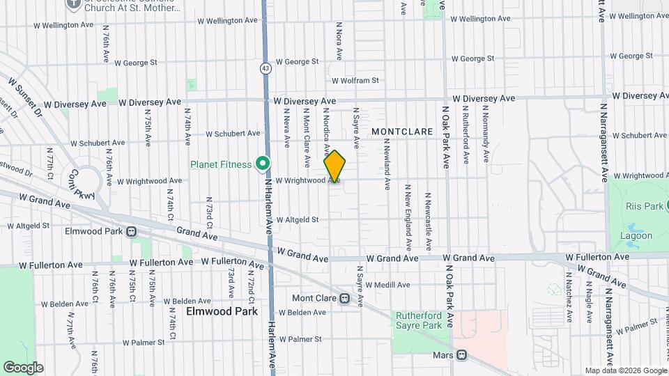2555 N Nordica Ave, Unit 2 Map and Location Details