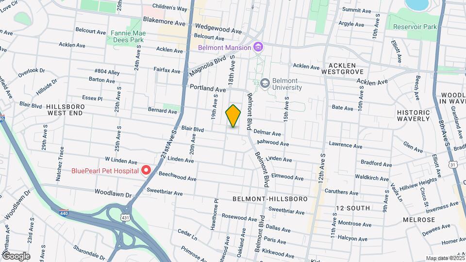 1712 Blair Blvd Mapa y Detalles de la Ubicación
