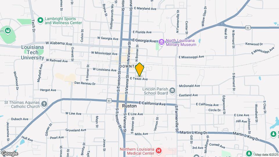 207 E Texas Ave Map and Location Details