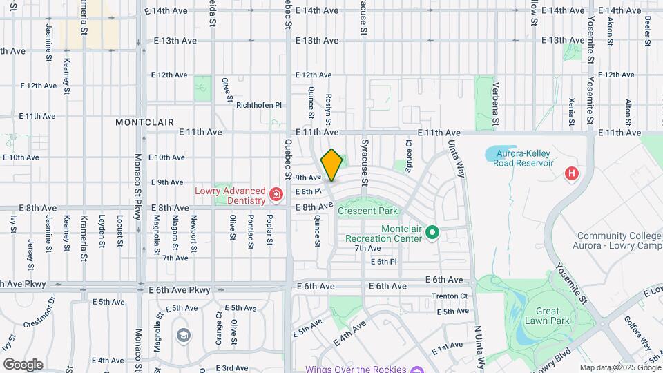 7522 E 8th Pl Map and Location Details