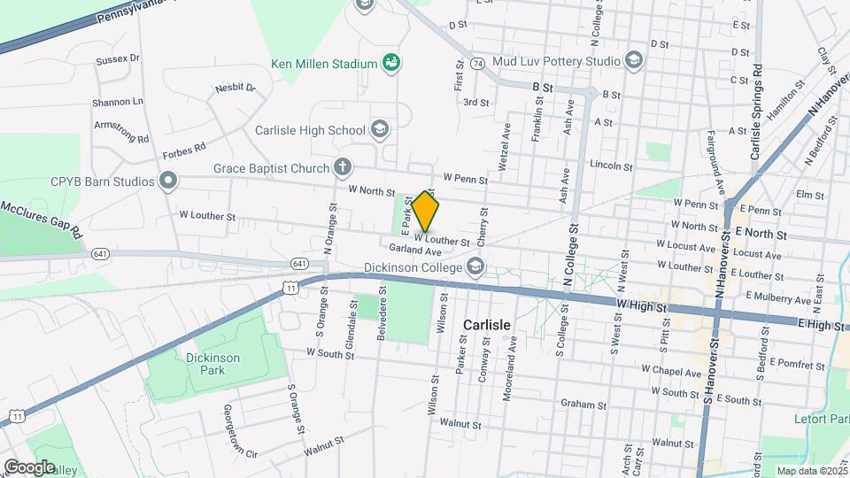 602 W Louther St Map and Location Details