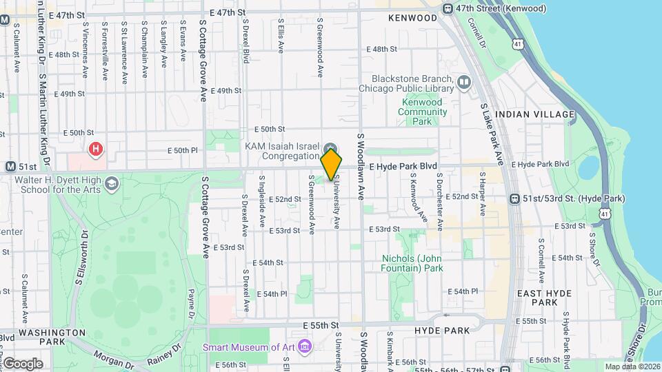 5124-5126 S University Ave Map and Location Details