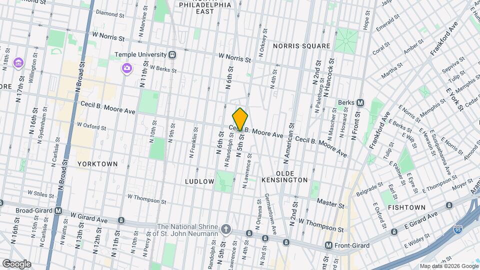 1638 N 5th St Map and Location Details