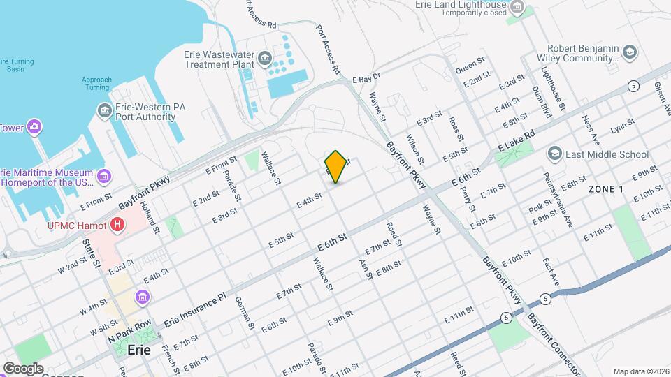 613 E 4th St Map and Location Details