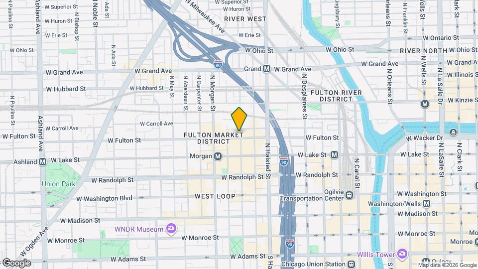 900 W Fulton Market St Map and Location Details