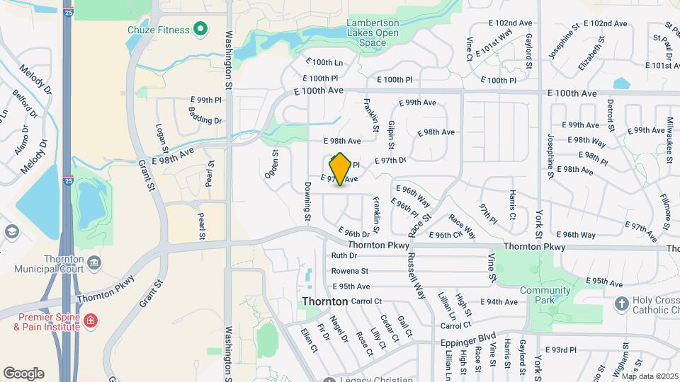1393 E 96th Pl Map and Location Details