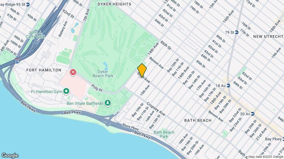 180 Bay 8th St, Unit Walk-In Apartment Map and Location Details