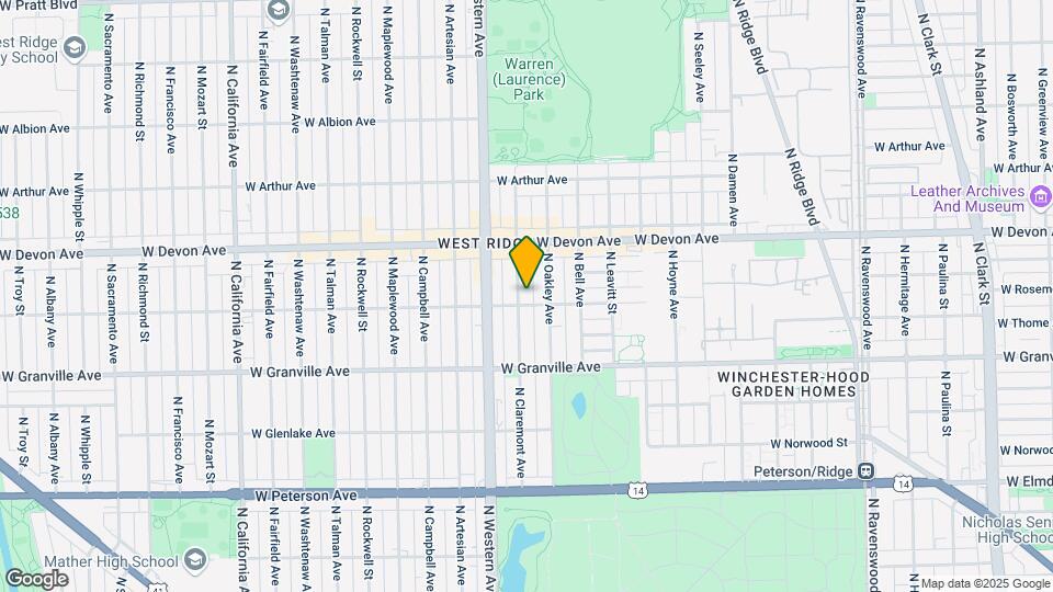 2316 W Rosemont Ave Map and Location Details