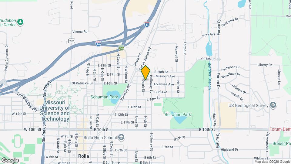 1604 Ozark St Map and Location Details