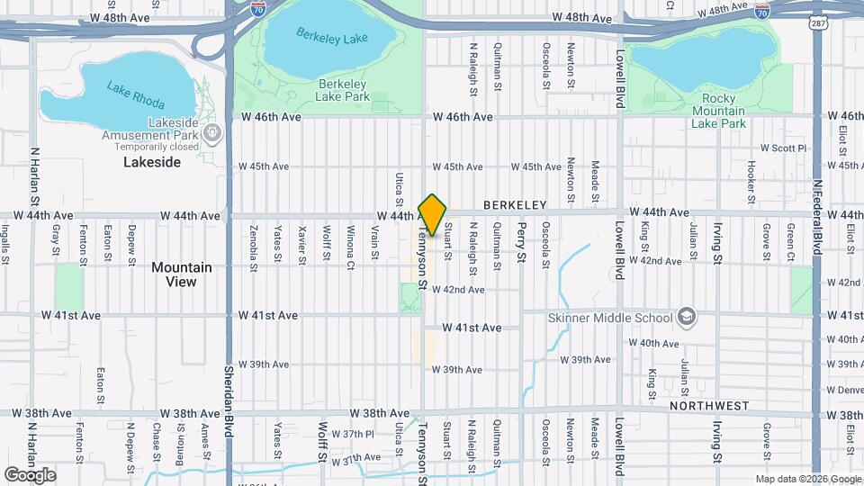 4316 Tennyson St Map and Location Details