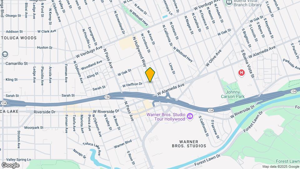 237 N Hollywood Way Map and Location Details