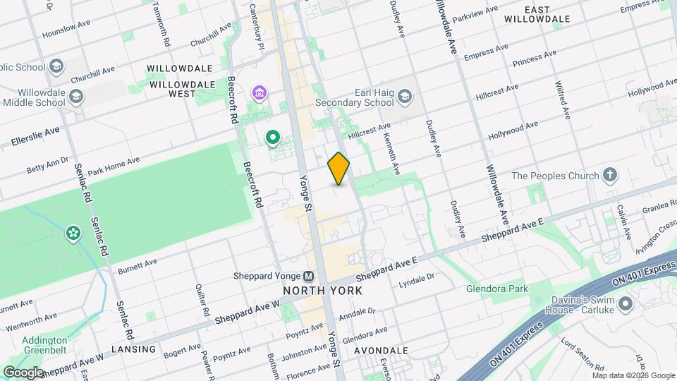 35 Hollywood Ave, Unit 1516 Map and Location Details