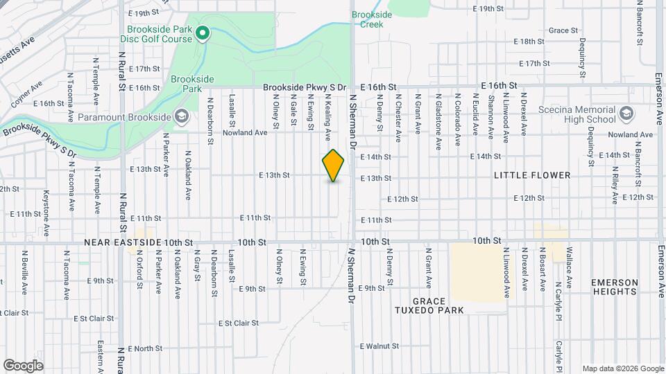 1215 N Kealing Ave Mapa y Detalles de la Ubicación