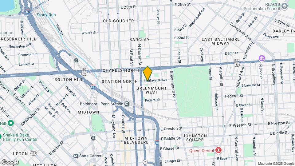 225 E Lafayette Ave, Unit 1st Floor Map and Location Details