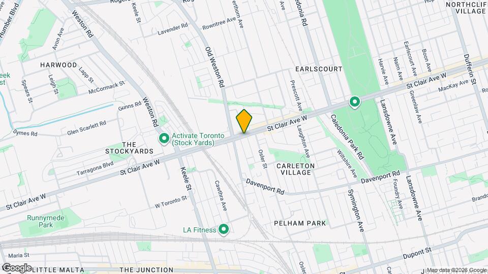 1791 St Clair Ave W Map and Location Details