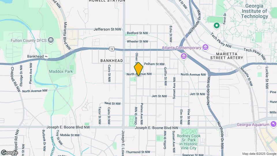 543 Oliver St NW Map and Location Details