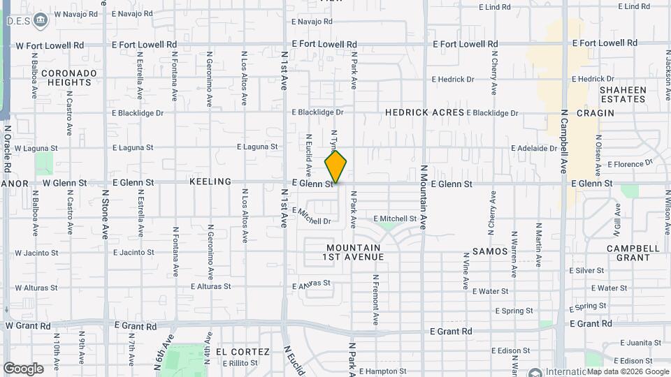 892 E Glenn St Map and Location Details