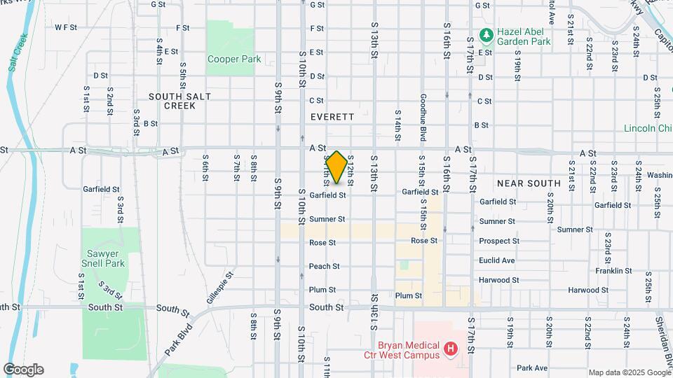 1118 Garfield St Map and Location Details
