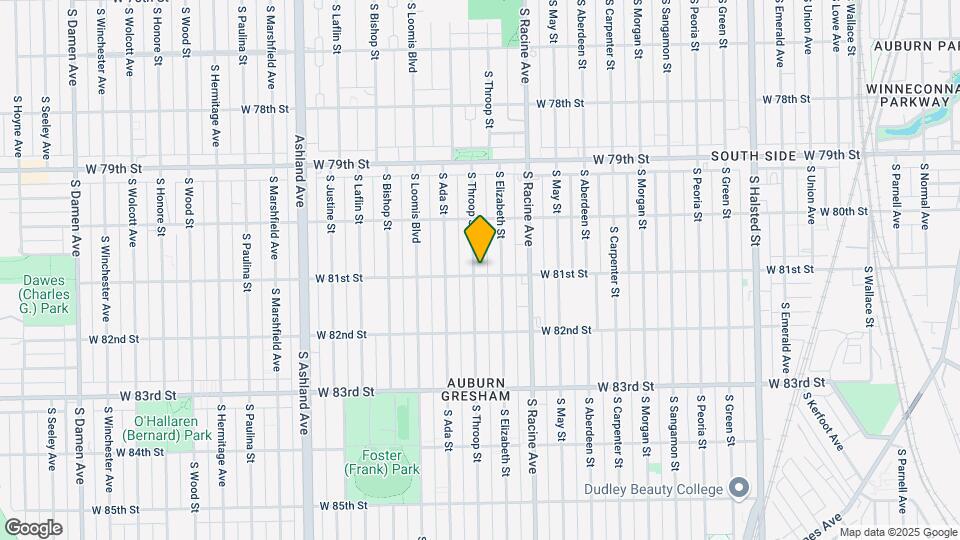 8057 S Throop St Map and Location Details