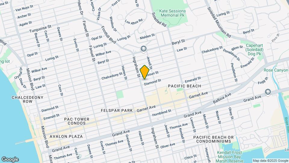 1622 Diamond St Map and Location Details
