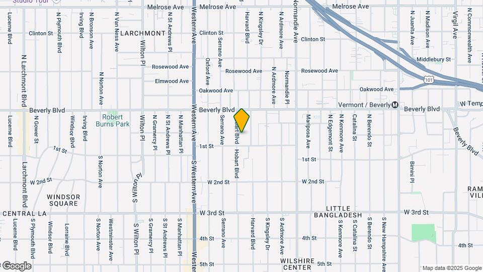 122 N Hobart Blvd Map and Location Details