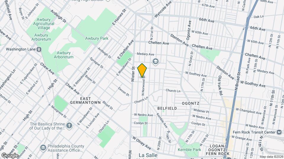 6106 N Norwood St Map and Location Details