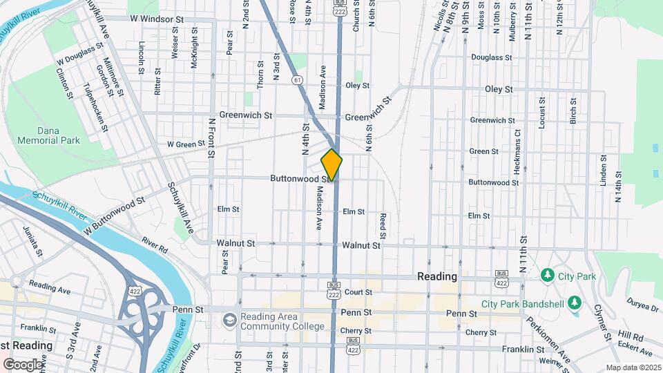 338 N 5th St Map and Location Details