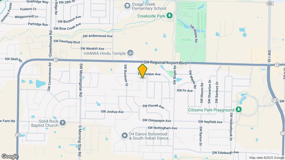 3811 SW Peachwood Dr Map and Location Details