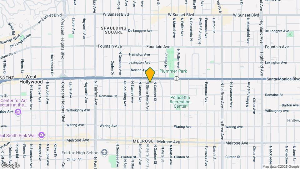1046 N Sierra Bonita Ave Map and Location Details