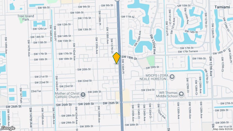 13720 SW 19 Terrace Mapa y Detalles de la Ubicación
