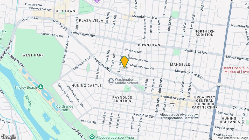 1119 Tijeras Ave NW Map and Location Details