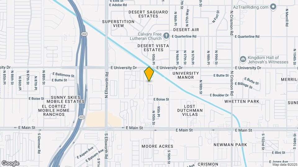 9427 E University Dr Map and Location Details