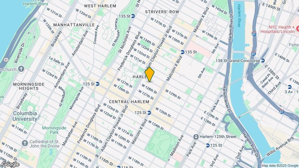 140 W 129th St Mapa y Detalles de la Ubicación