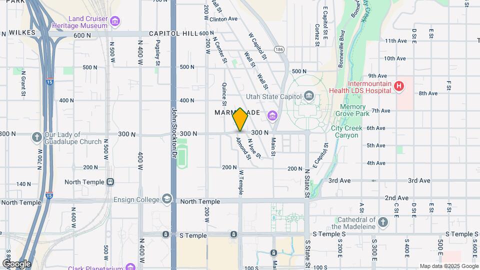 87 W 300 N, Unit Capitol Hill Condominium Map and Location Details