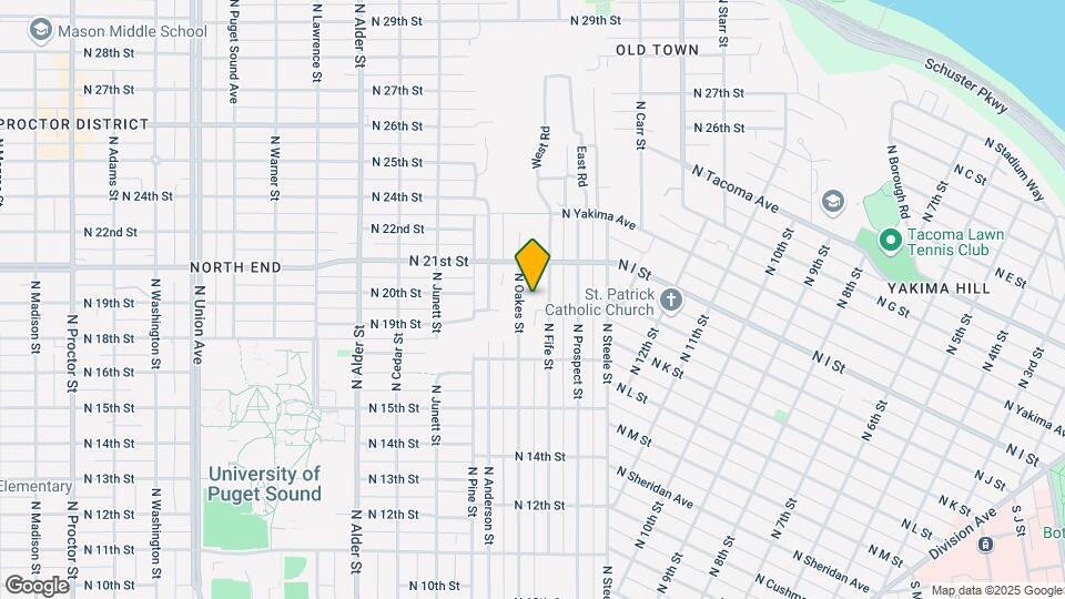 1909 N Oakes St Map and Location Details
