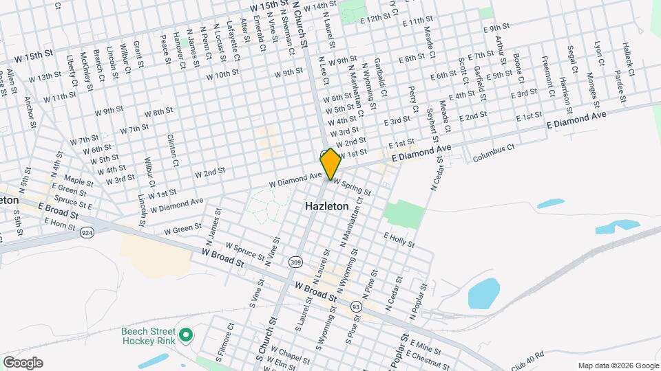 189 N Church St Map and Location Details