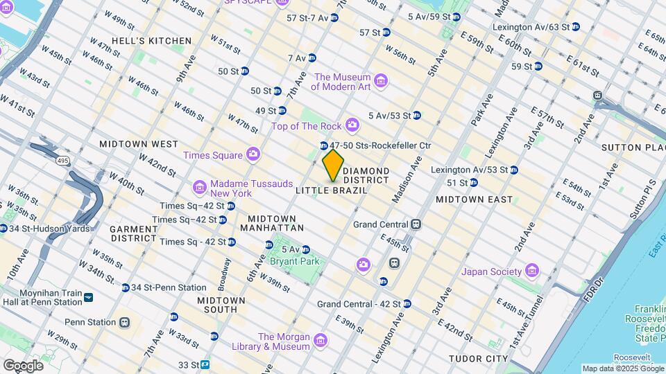 41 West 46th Street Mapa y Detalles de la Ubicación