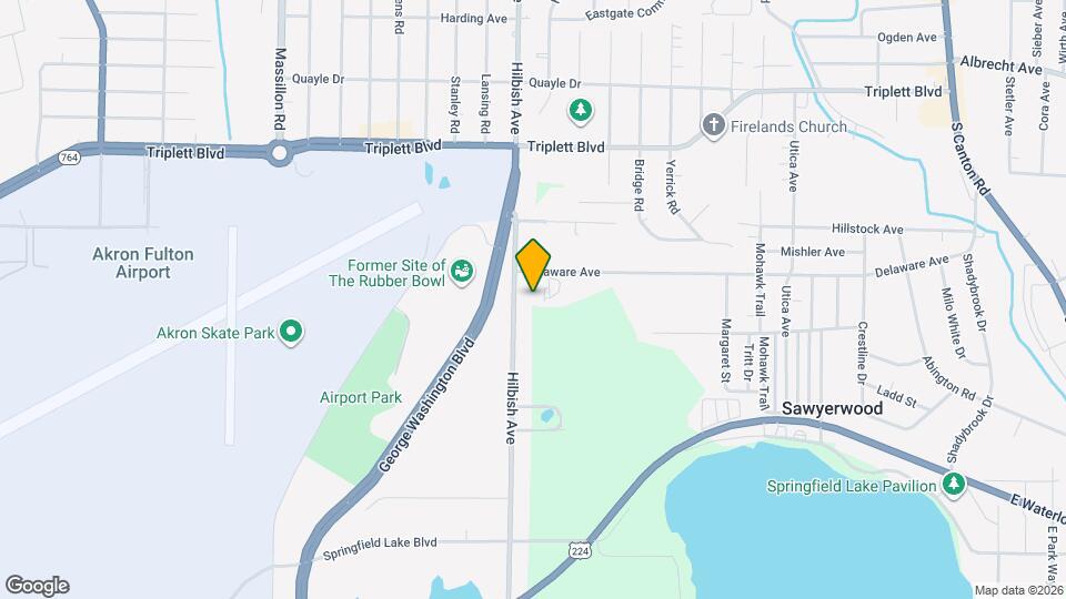 845 Hilbish Ave Map and Location Details