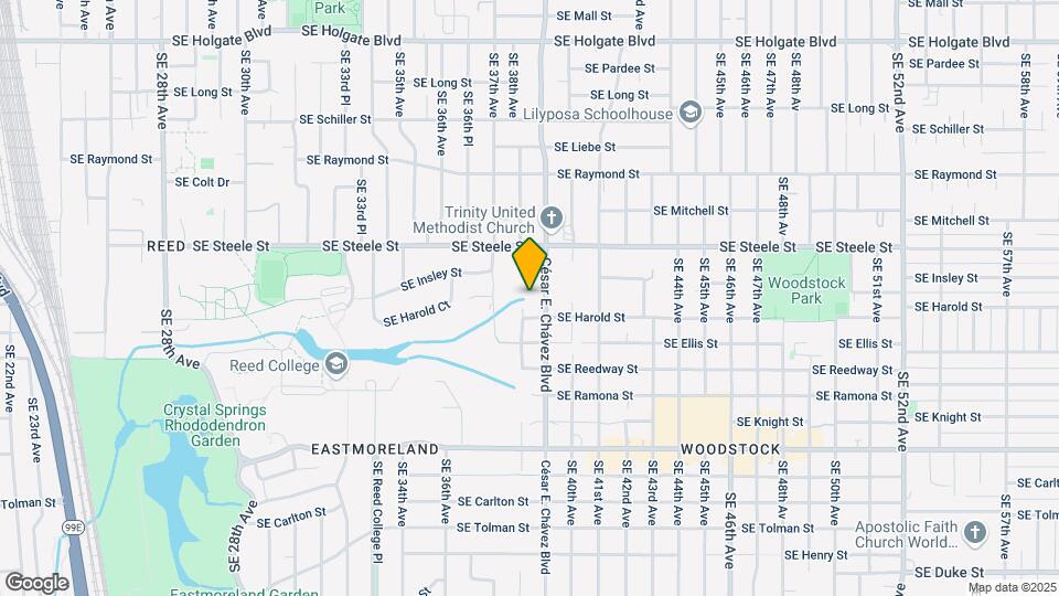 3804 SE Insley St Map and Location Details